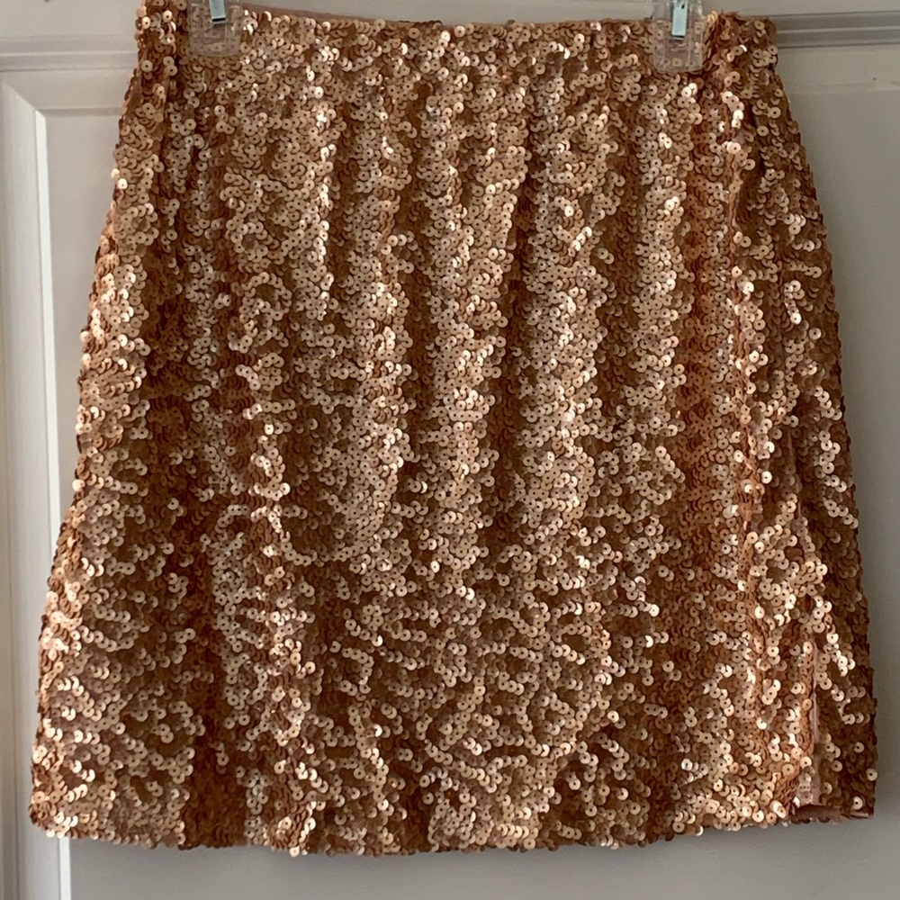 Never worn✨ Gold Sequin Mini Skirt